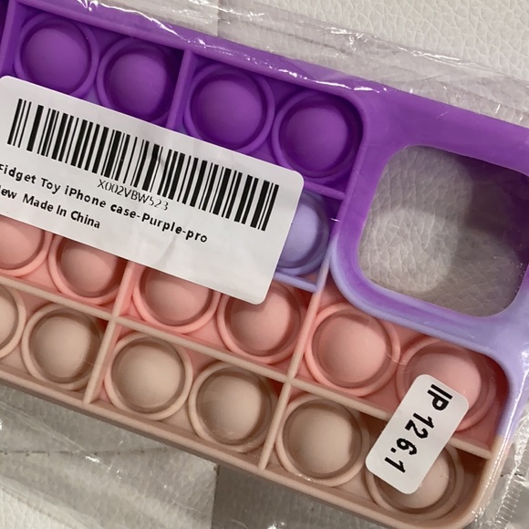 Fidget Toy IPHONE 12 Case Purple Size 6.1” - Picture 7 of 9